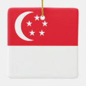 Flagge Singapurs Keramikornament (Rückseite)