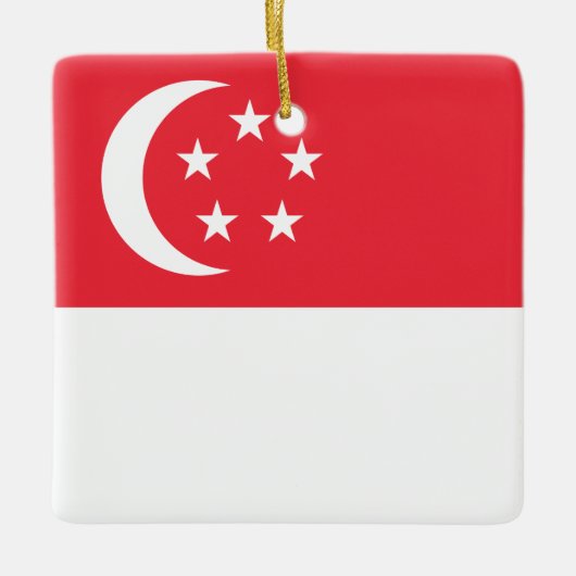 Flagge Singapurs Keramikornament (Vorderseite)