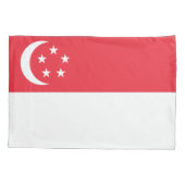 Flagge Singapurs Kissenbezug (Rückseite)