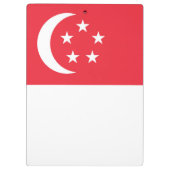 Flagge Singapurs Klemmbrett (Rückseite)