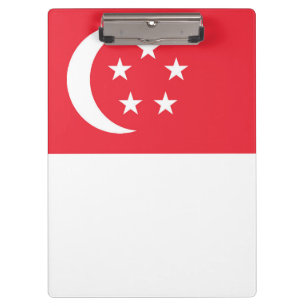 Flagge Singapurs Klemmbrett