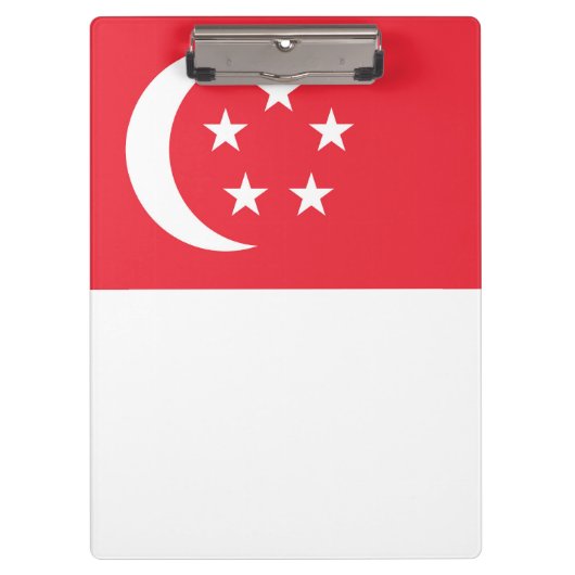 Flagge Singapurs Klemmbrett (Vorderseite)