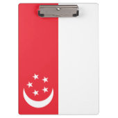 Flagge Singapurs Klemmbrett (Vorderseite)