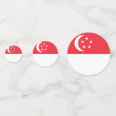 Flagge Singapurs Konfetti (Rückseiten)