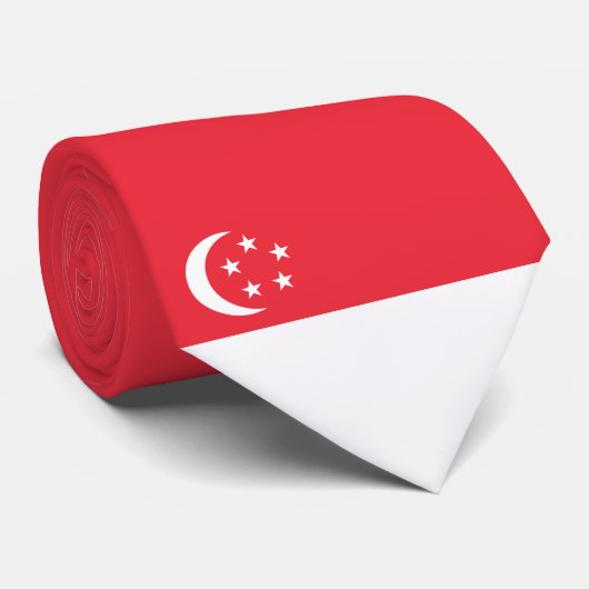 Flagge Singapurs Krawatte (Gerollt)