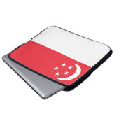 Flagge Singapurs Laptopschutzhülle (Vorne Knopf)