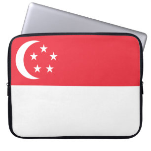 Flagge Singapurs Laptopschutzhülle