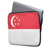 Flagge Singapurs Laptopschutzhülle (Vorderseite Links)