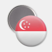 Flagge Singapurs Magnet (Vorderseite/Rückseite)
