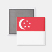 Flagge Singapurs Magnet (Vorderseite/Rückseite)