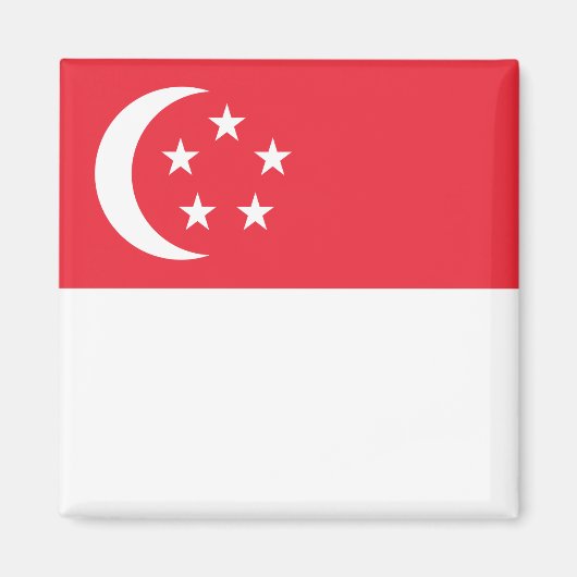 Flagge Singapurs Magnet (Vorne)