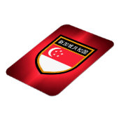 Flagge Singapurs Magnet (Linke Seite)