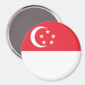 Flagge Singapurs Magnet (Vorderseite/Rückseite)