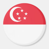 Flagge Singapurs Magnet (Vorne)