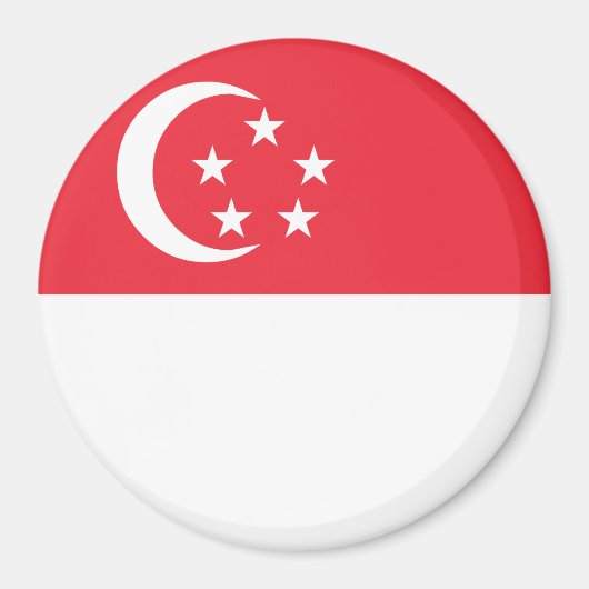 Flagge Singapurs Magnet (Vorne)