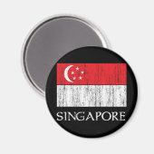 Flagge Singapurs Magnet (Vorderseite/Rückseite)