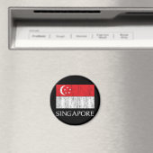 Flagge Singapurs Magnet (In Situ (Geschirrspüler))