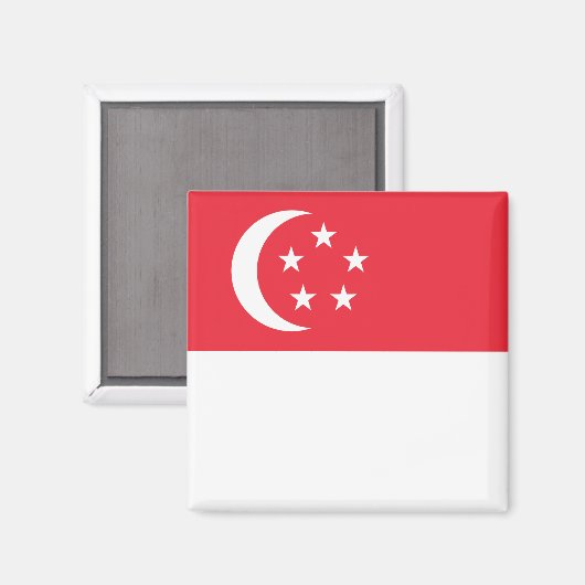 Flagge Singapurs Magnet (Vorderseite/Rückseite)