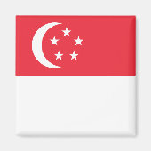 Flagge Singapurs Magnet (Vorne)