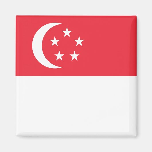 Flagge Singapurs Magnet (Vorne)