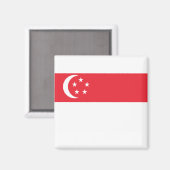 Flagge Singapurs Magnet (Vorderseite/Rückseite)