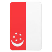 Flagge Singapurs Magnet (Vertikal)