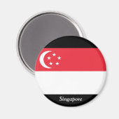 Flagge Singapurs Magnet (Vorderseite/Rückseite)
