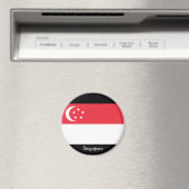 Flagge Singapurs Magnet (In Situ (Geschirrspüler))