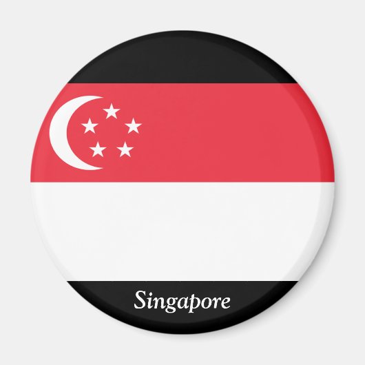 Flagge Singapurs Magnet (Vorne)