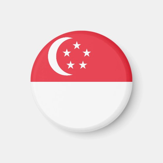 Flagge Singapurs Magnet (Vorne)