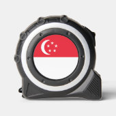 Flagge Singapurs Maßband (Vorderseite)