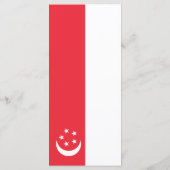 Flagge Singapurs Menükarte (Rückseite)
