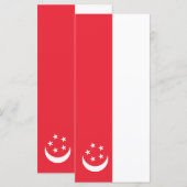 Flagge Singapurs Menükarte (Vorne/Hinten)