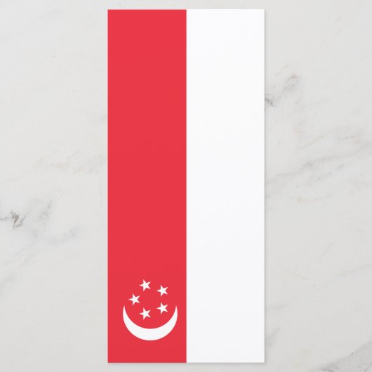 Flagge Singapurs Menükarte (Vorderseite)