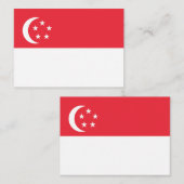 Flagge Singapurs Mitteilungskarte (Vorne/Hinten)