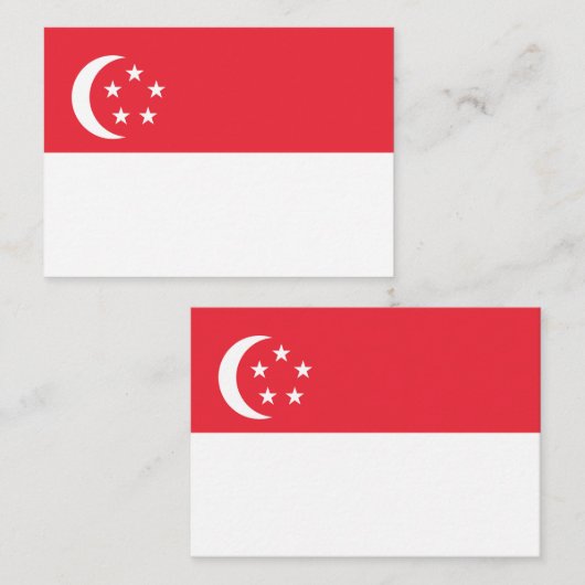 Flagge Singapurs Mitteilungskarte (Vorne/Hinten)