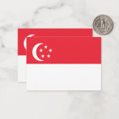 Flagge Singapurs Mitteilungskarte (Vorderseite/Rückseite Beispiel)