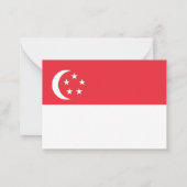 Flagge Singapurs Mitteilungskarte (Rückseite)