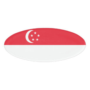 Flagge Singapurs Namenschild