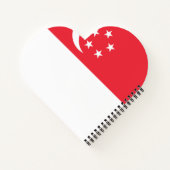Flagge Singapurs Notizblock (Rückseite)