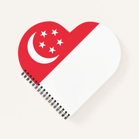 Flagge Singapurs Notizblock (Vorderseite)