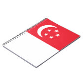 Flagge Singapurs Notizblock (Linke Seite)