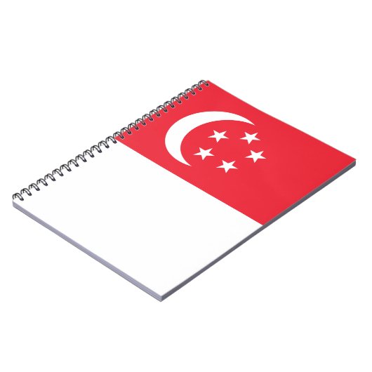 Flagge Singapurs Notizblock (Linke Seite)