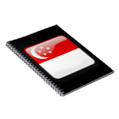 Flagge Singapurs Notizblock (Rechte Seite)