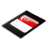 Flagge Singapurs Notizblock (Linke Seite)