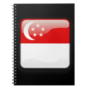 Flagge Singapurs Notizblock
