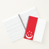 Flagge Singapurs Notizblock (Innenseite)