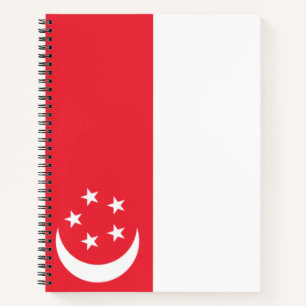 Flagge Singapurs Notizblock