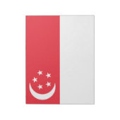 Flagge Singapurs Notizblock (Rotiert)