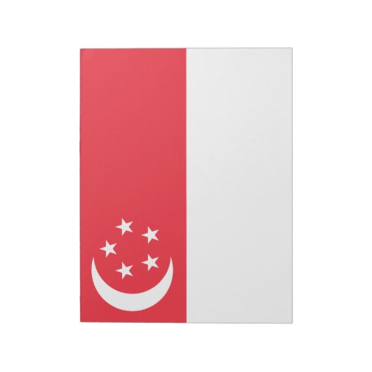 Flagge Singapurs Notizblock (Rotiert)